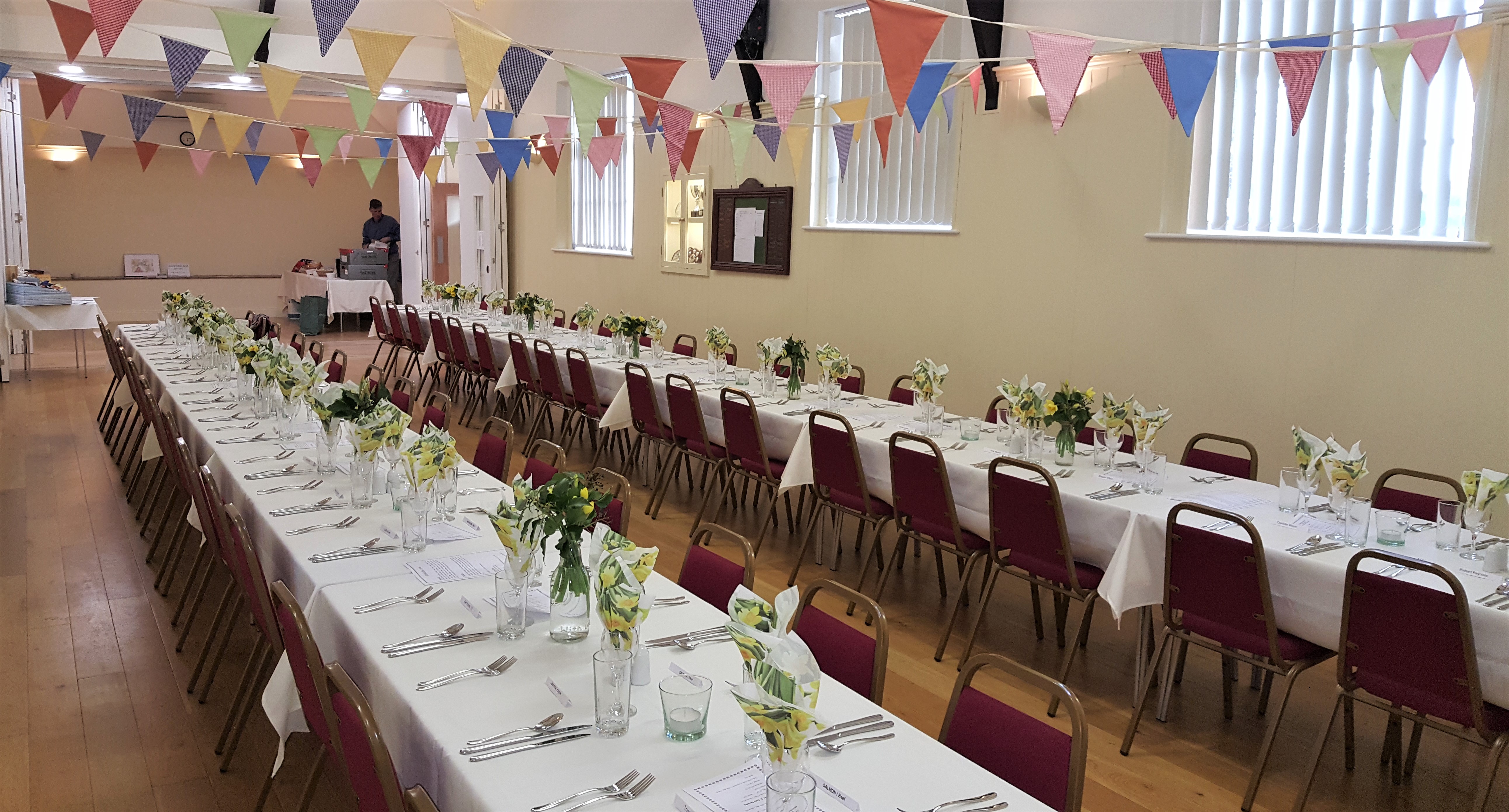 hall opened to the meeting room